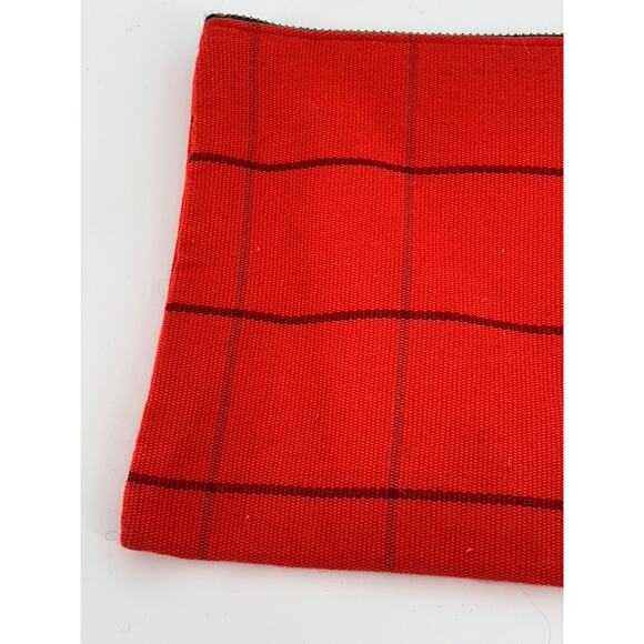 PROUD MARY Women's Orange Windowpane Tassel Clutch Wallet SZ OS - Picture 3 of 10